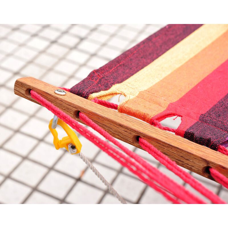 Backyard Serenity: 10' Multicolored Wooden Stand for Hammock Lounging