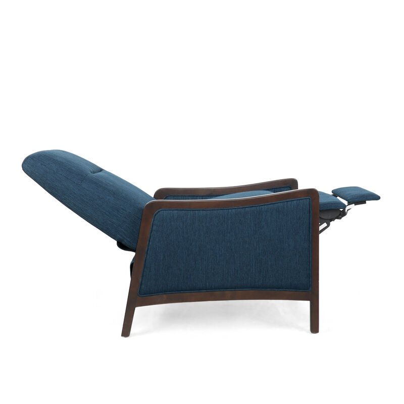 Merax Push-back Fabric Recliner Chair with Birch Wood Frame