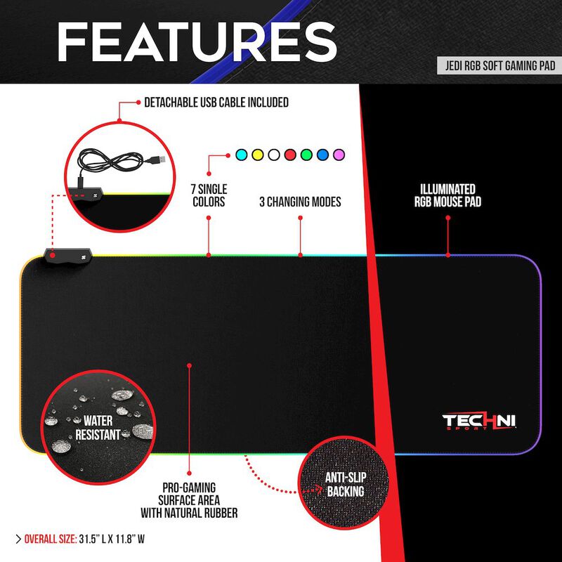 Techni Sport Soft RGB Mouse Pad