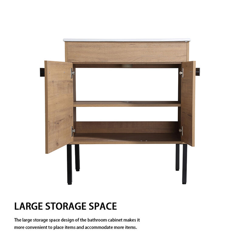 30 Inch Bathroom Vanity With Sink, Freestanding Bathroom Vanity Or Floating Is Optional Conversion
