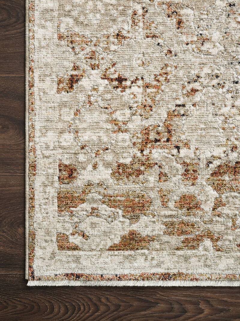 Theia THE07 Natural/Rust 5' x 8' Rug