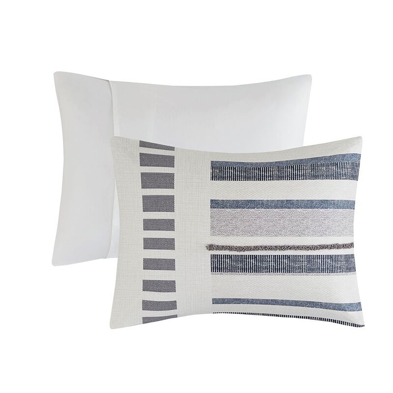 Gracie Mills Oconnor 3 Piece Boho Cotton Printed Duvet Cover Set with Trims