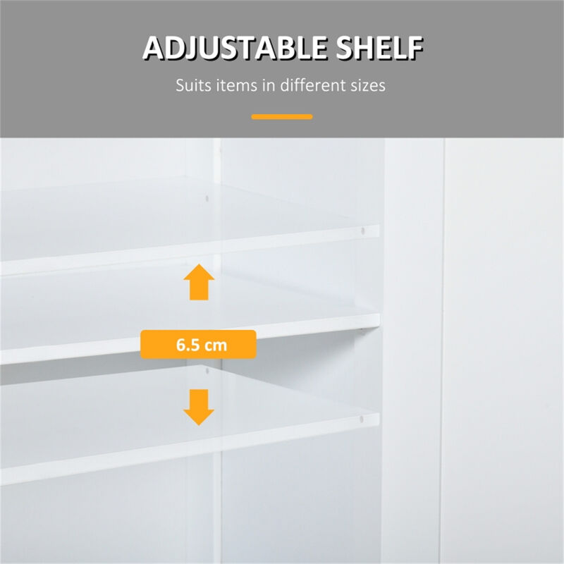 Bathroom Storage Cabinet with Shelves and Doors for Organized Space