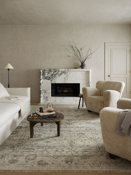 Dominic DOM01 Dove/Denim 5'6" x 8'6" Rug