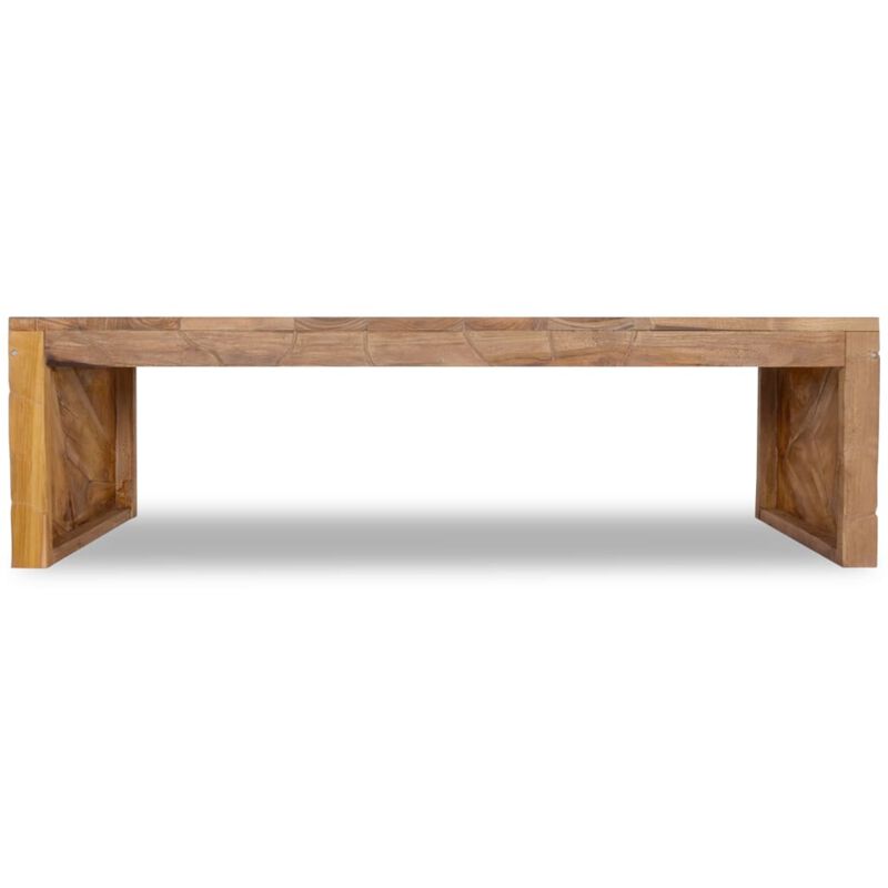 vidaXL TV Stand 43.3"x13.8"x14.2" Solid Teak Wood