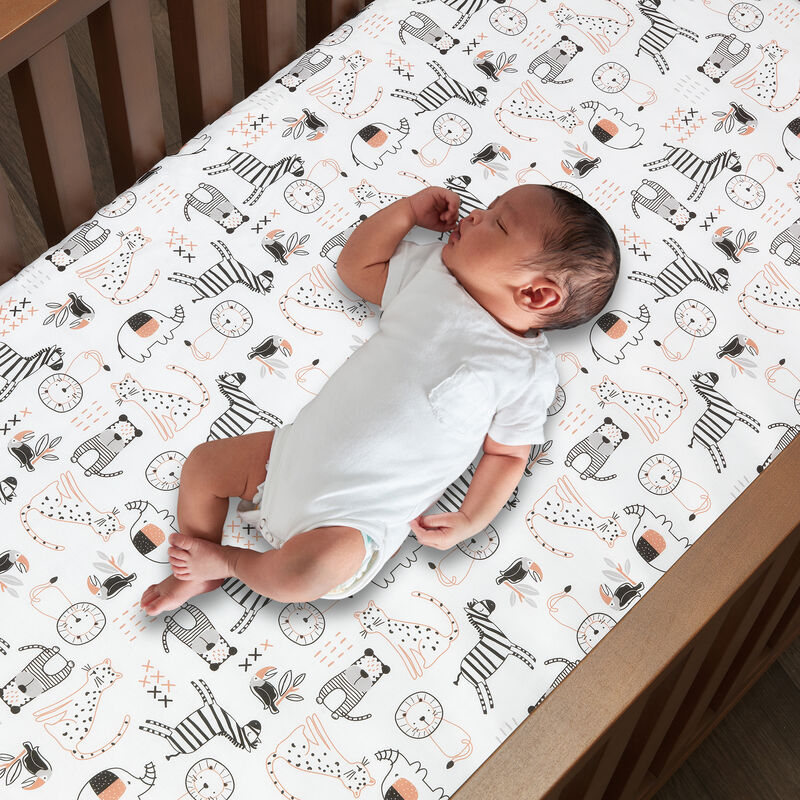 Lambs & Ivy Patchwork Jungle 5-Piece Nursery Baby Crib Bedding Set