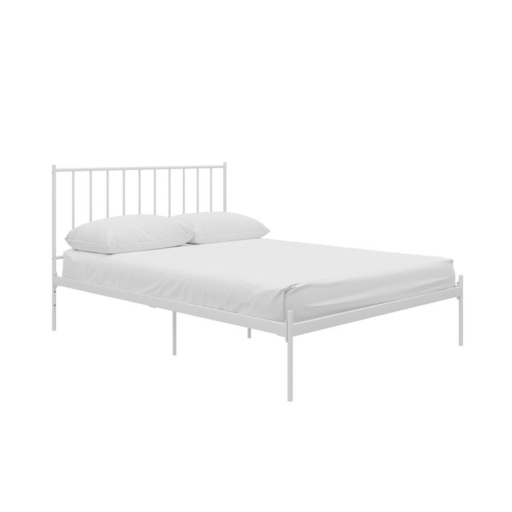 Ares Metal Bed, Queen, White