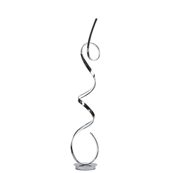 Amsterdam Floor Lamp Chrome Metal Dimmable Integrated LED