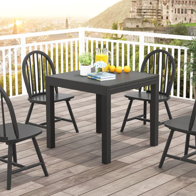 Hivvago 31.5 inches-63 inches Adjustable Patio Expandable Dining Table for 4-6 Person