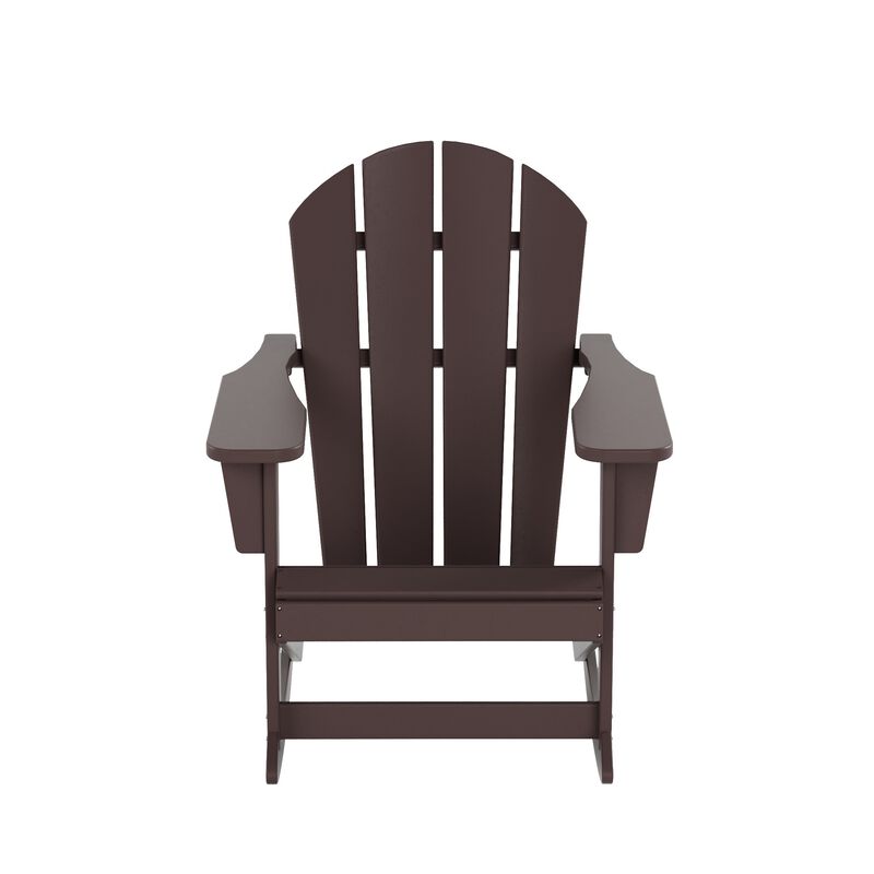 WestinTrends 3-Piece Outdoor Patio Rocking Adirondack Chairs with Side Table Set