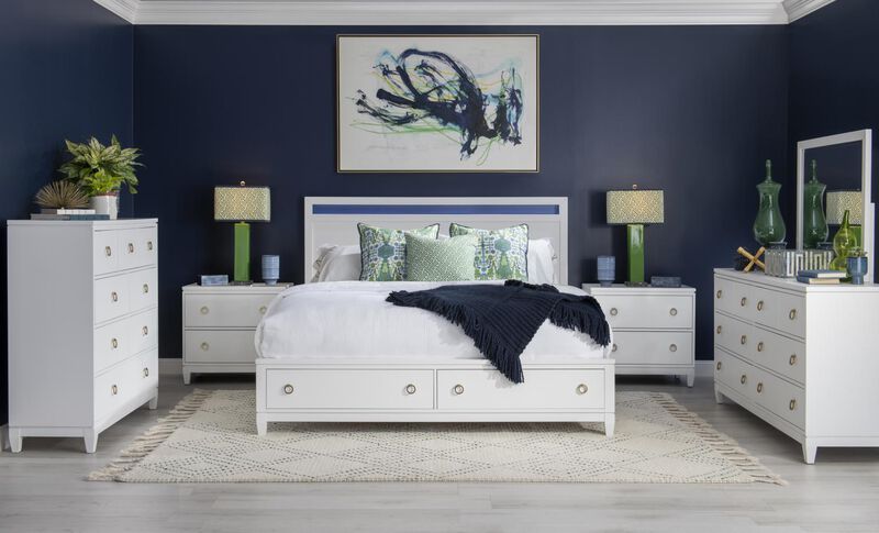Summerland Queen Panel Bed w/ Storage