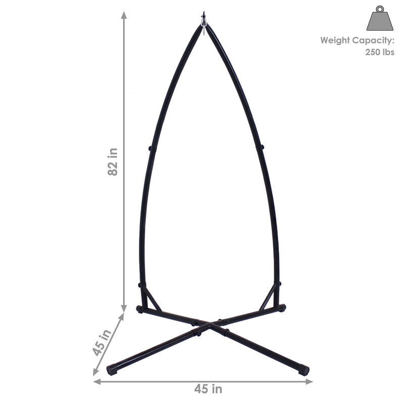 Sunnydaze X-Base Powder-Coated Steel Hammock Chair Stand - 82 in