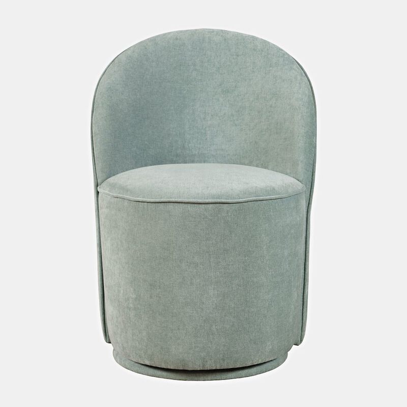 Jofran Landon Mid-Century Modern Upholstered Swivel Dining Chair (Set of 2)