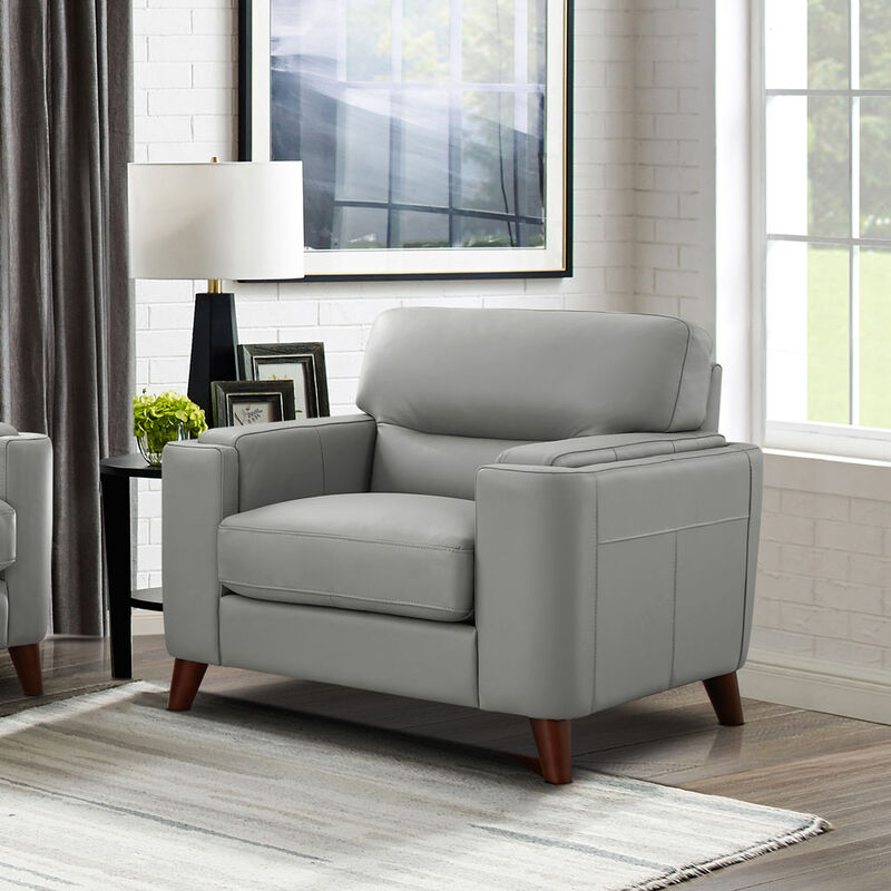 Elm Top Grain Leather Chair