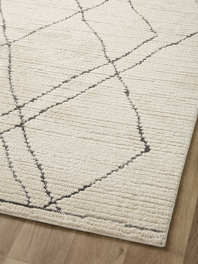 Fabian FAB02 Ivory/Charcoal 4' x 6' Rug