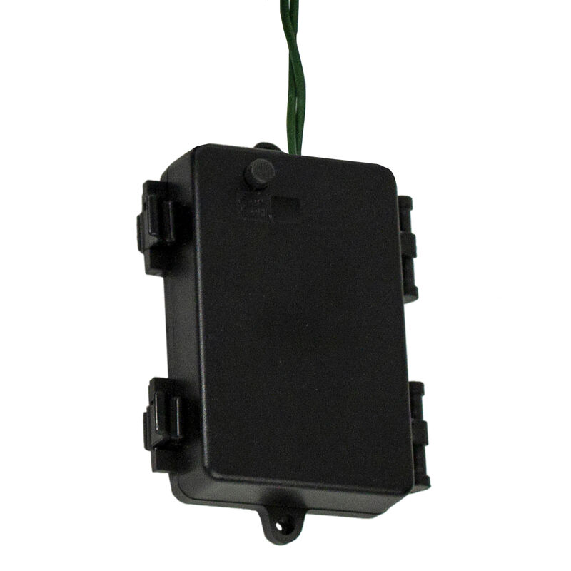 50 Battery Operated Pure White LED Wide Angle Christmas Lights - 23.5 ft Green Wire