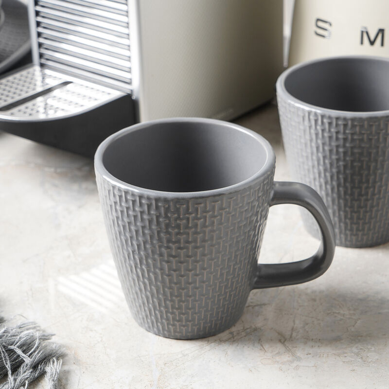 Stone Lain Abigail Stoneware 16 Piece Dinnerware Set, Gray