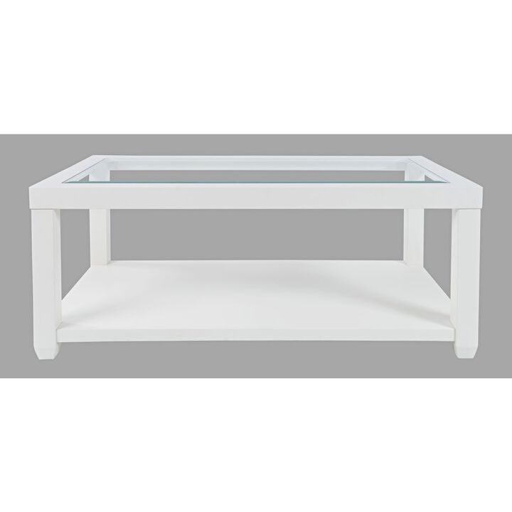 Jofran Urban Icon Contemporary Rectangular Glass Inlay Coffee Table