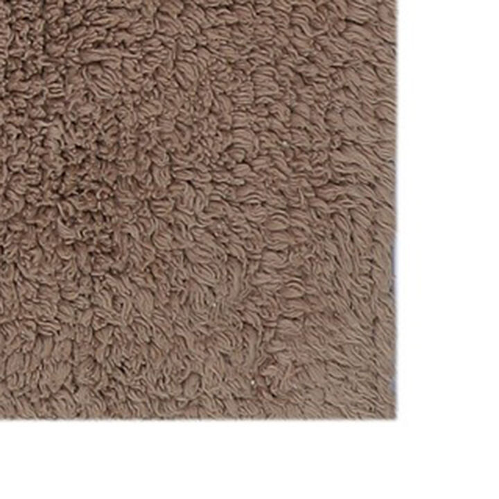 Knightsbridge Tuft Twisted 220 GSF Non Skid Back Bath Rug 17 x 24 - Natural