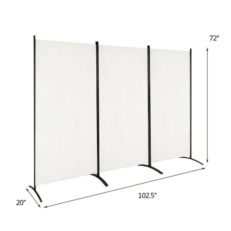 Hivvago 3-Panel Room Divider Folding Privacy Partition Screen for Office Room