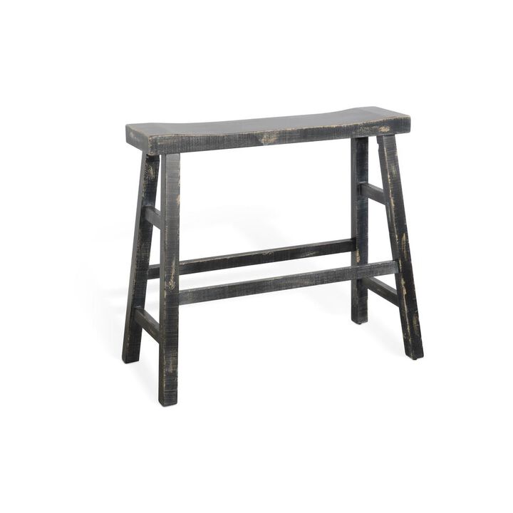 Sunny Designs Black Sand 30'H Bench, Wood Seat