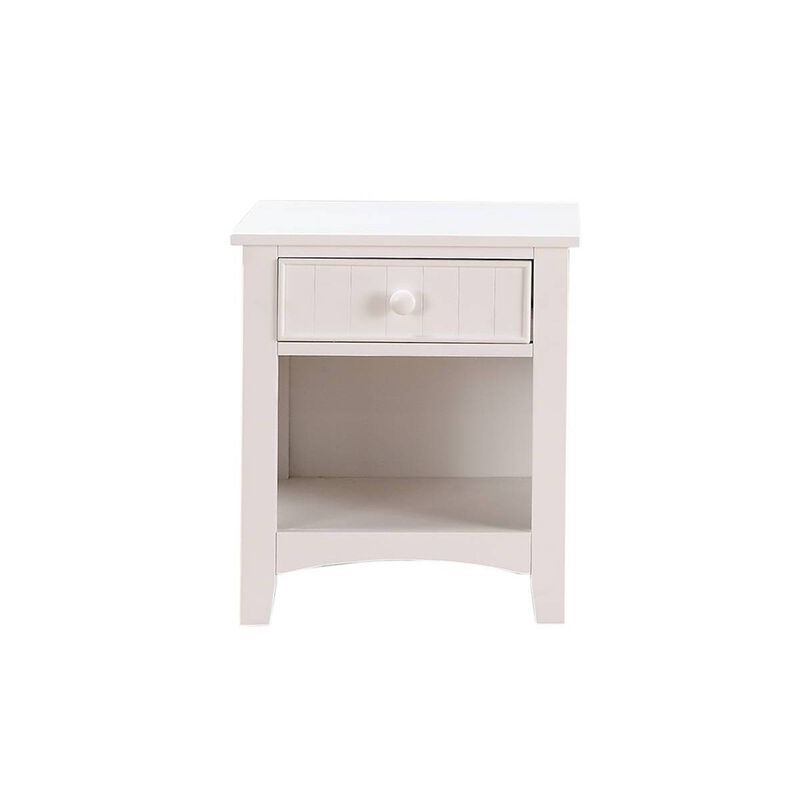 Streamdale Modern Nightstand with Drawer and Storage Shelves