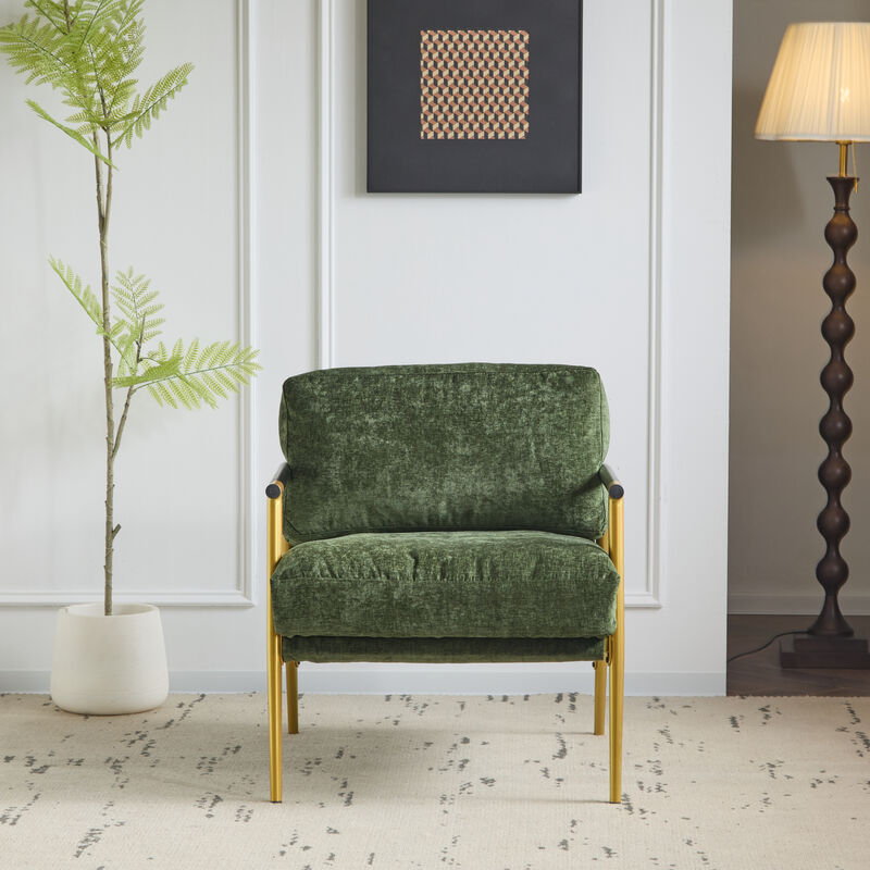 Merax Modern Accent Chair with Plush Cushions