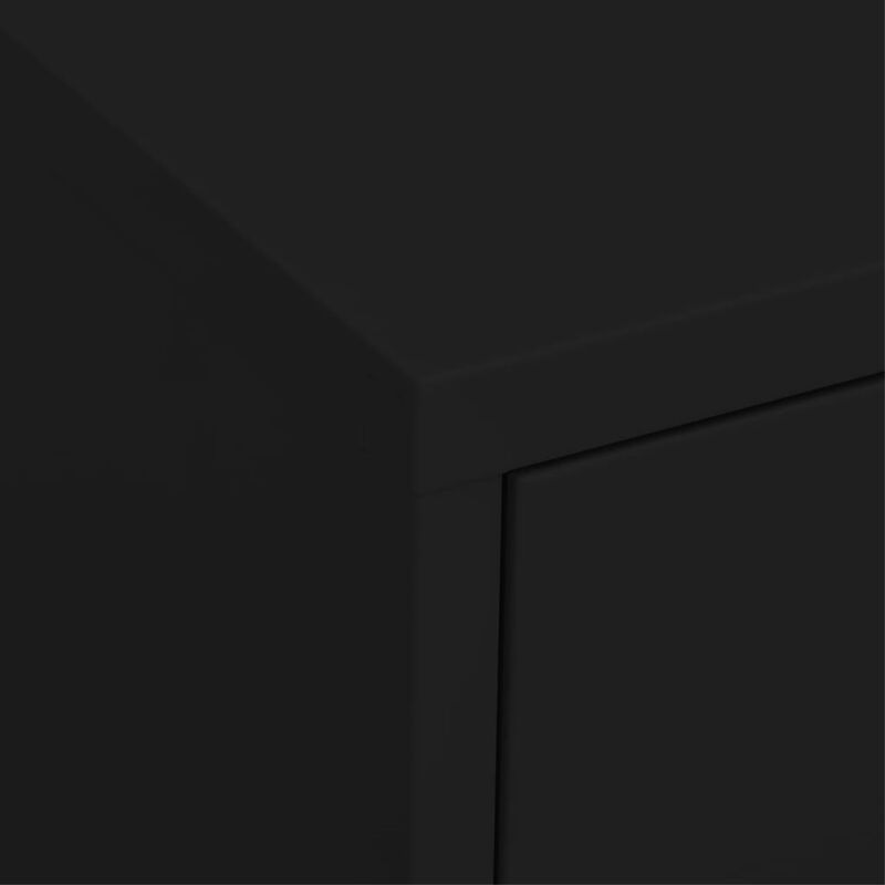 vidaXL Storage Cabinet Black 31.5"x13.8"x40" Steel
