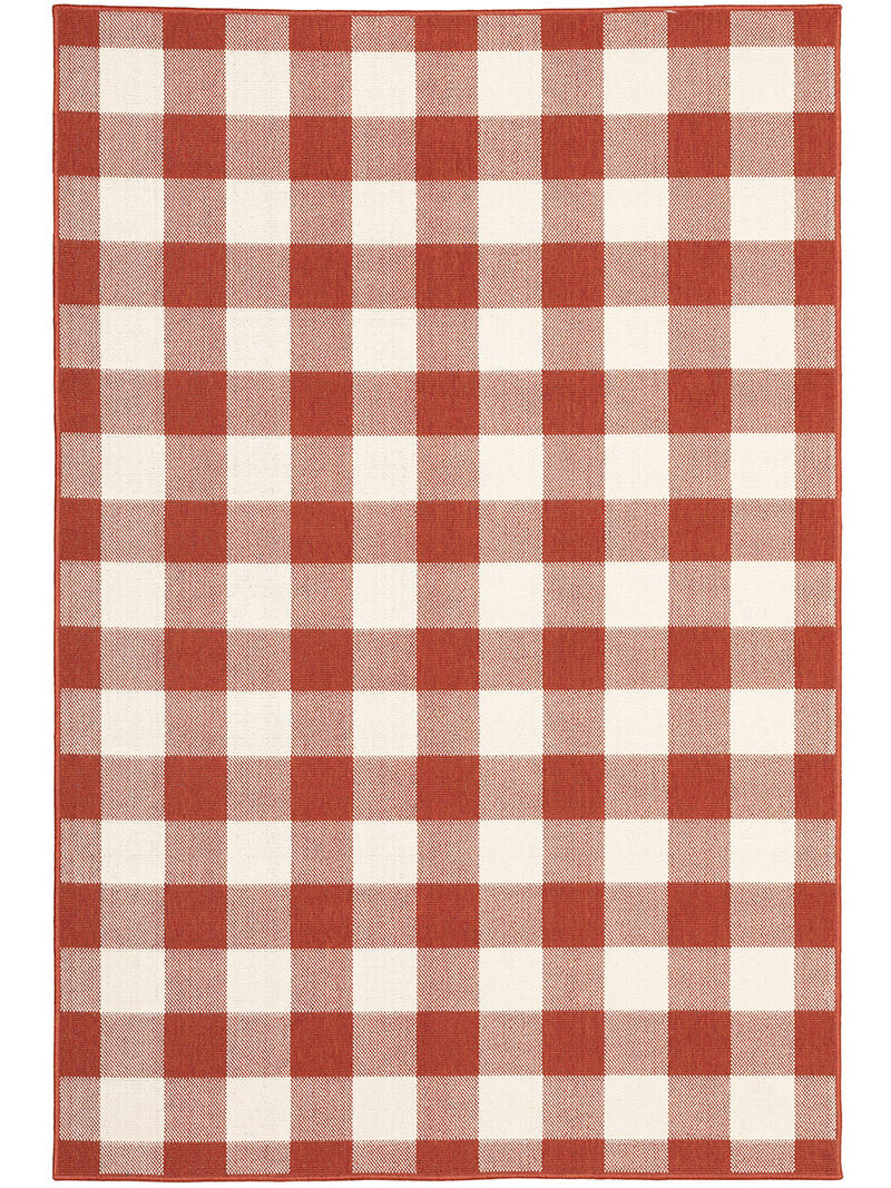 Meridian 3'7" x 5'6" Red Rug