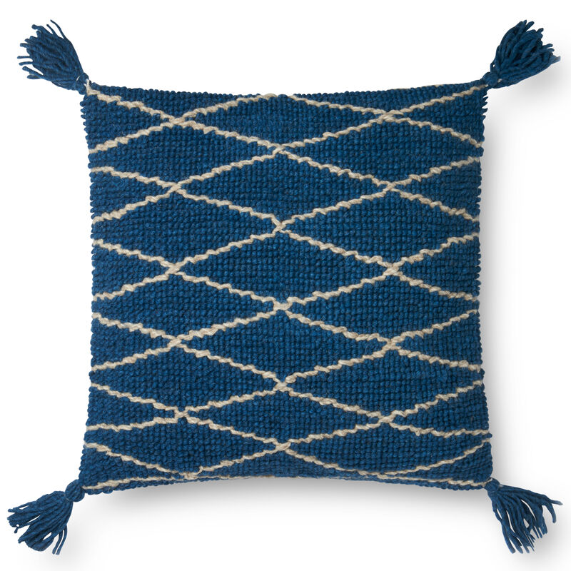 P0594 Blue 22"x22" Down Pillow