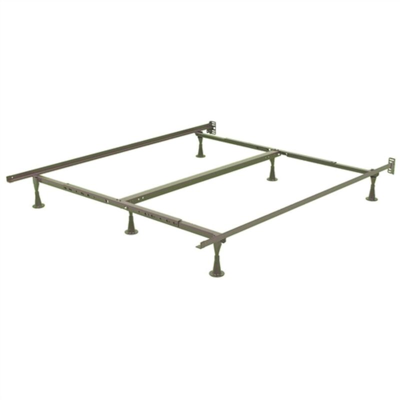 Hivvago California King Metal Bed Frame with Wide Glide Legs and Headboard Brackets