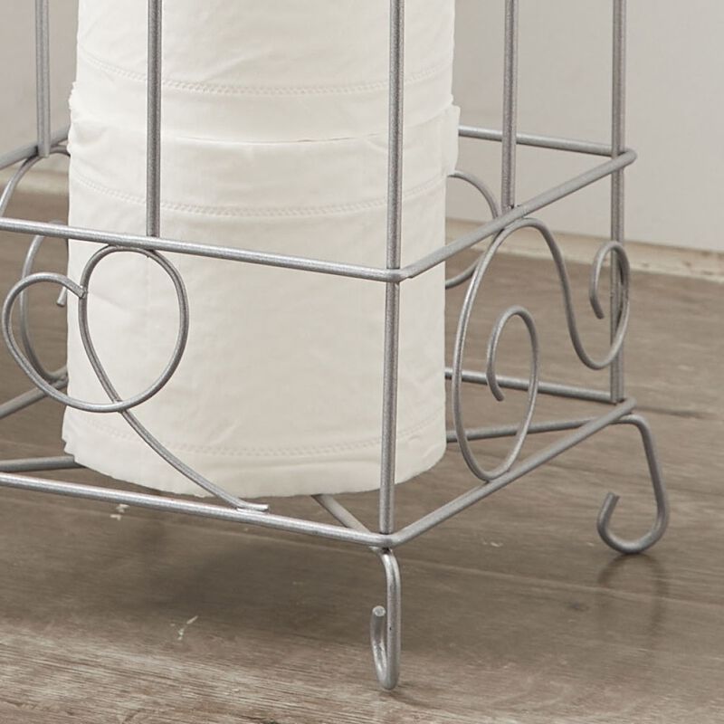 Toilet Paper Holder Stand Silver