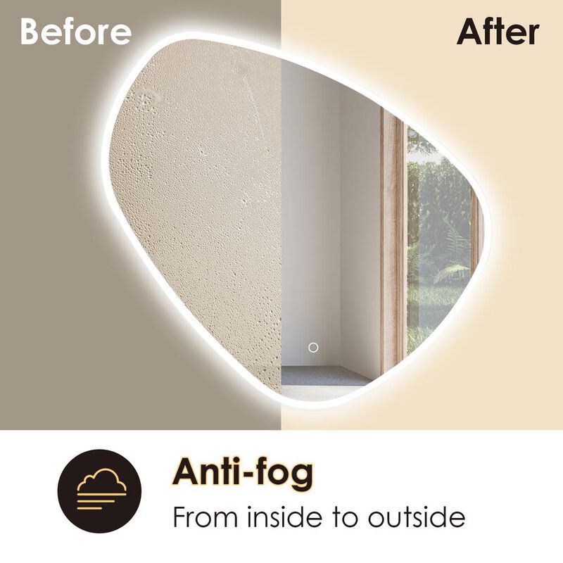 Altair Rasso Novelty 32 Frameless Modern Bathroom/Vanity LED Lighted Wall Mirror