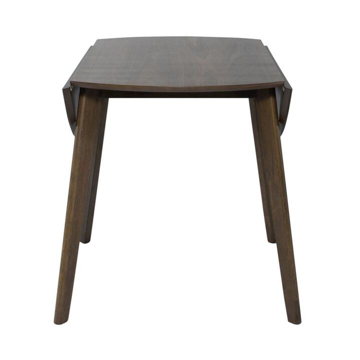 Starlight Canyon Home Round Dining Table with Drop Leaves – Small Round Kitchen Table in Brown