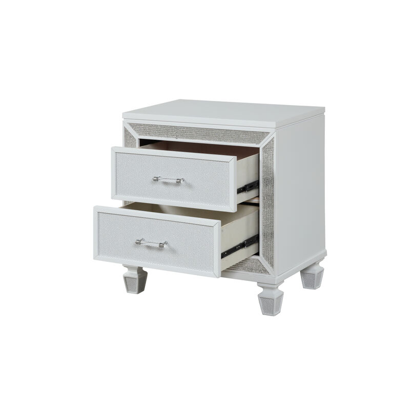 Streamdale Crystal Nightstand Made With Wood Finished