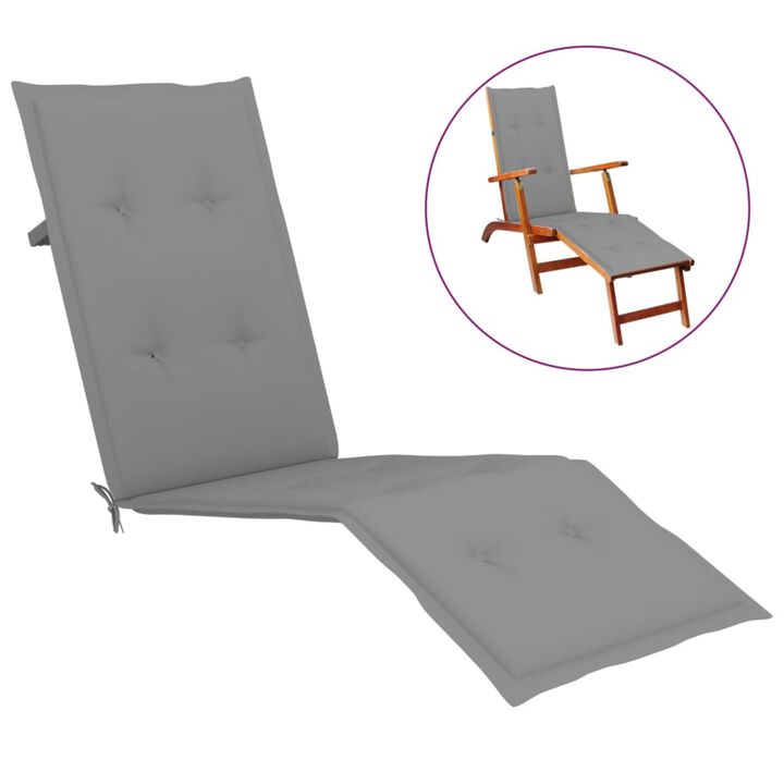vidaXL Deck Chair Cushion Gray (29.5"+41.3")x19.7"x1.6"