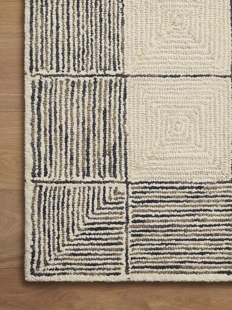 Francis FRA02 Cream/Black 8'6" x 12' Rug