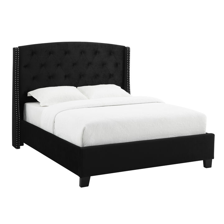 Contemporary Black Demiwings Eva Bed