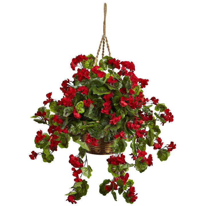Hivvago Geranium Hanging Basket UV Resistant (Indoor/Outdoor) Hivvago Geranium Hanging Basket UV Resistant (Indoor/Outdoor)