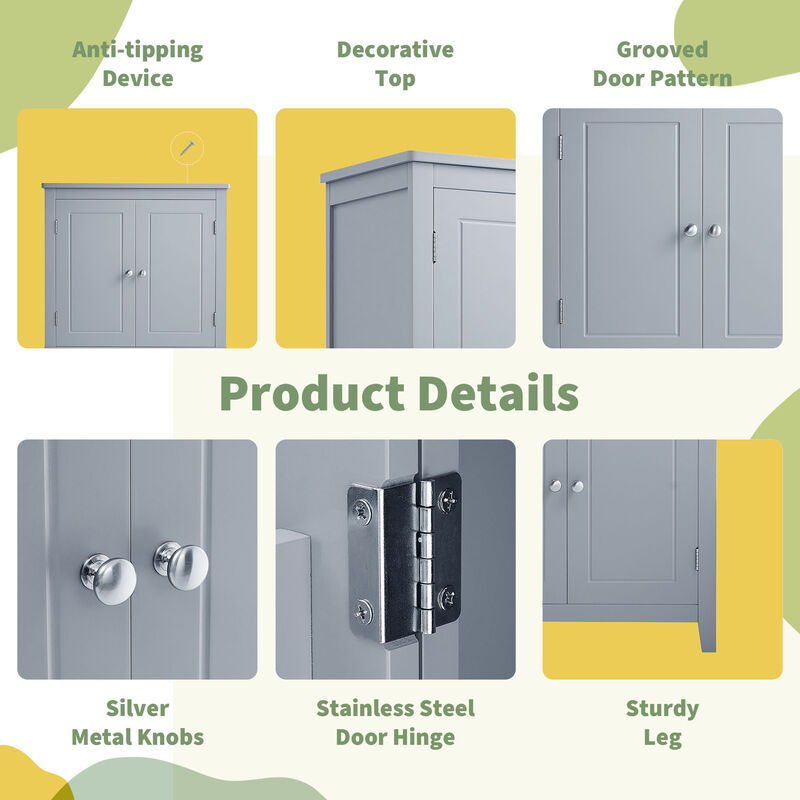 Merax Bathroom Floor Storage Cabinet