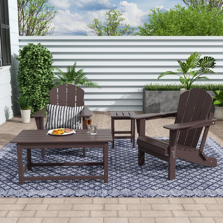 WestinTrends 4-Piece Outdoor Paio Adirondack Conversation Seating Set