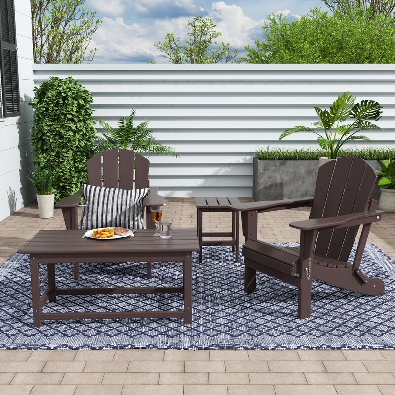 WestinTrends 4-Piece Outdoor Paio Adirondack Conversation Seating Set