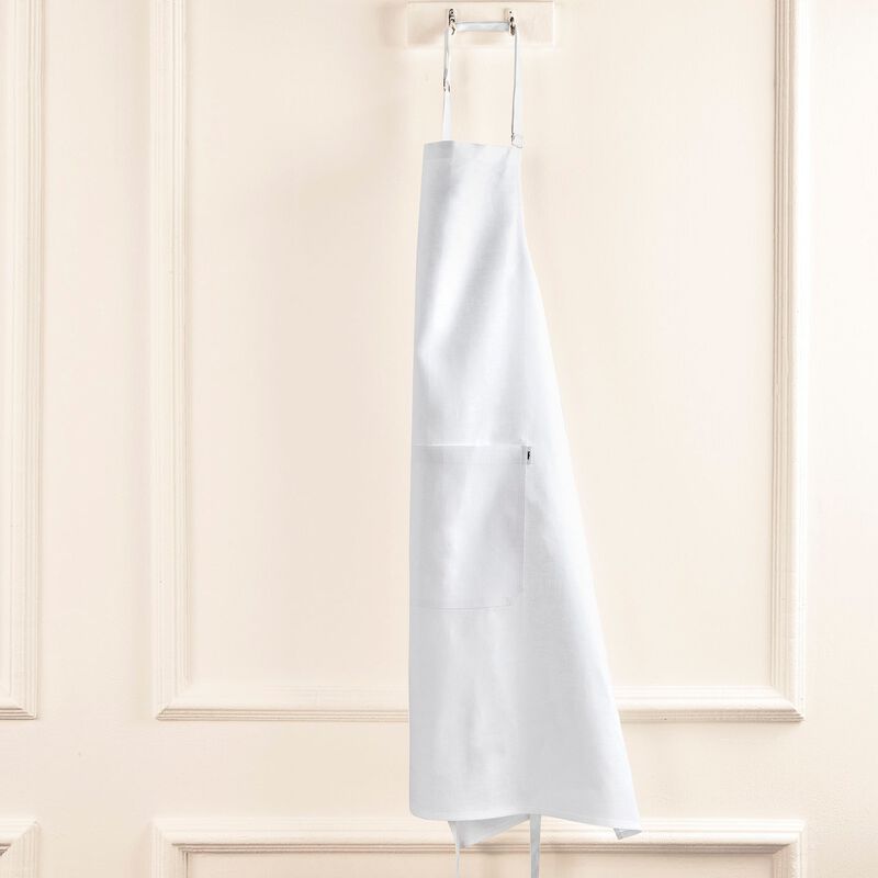 Solino Home 100% Pure Linen Full Midi Apron 38 x 36 Inch