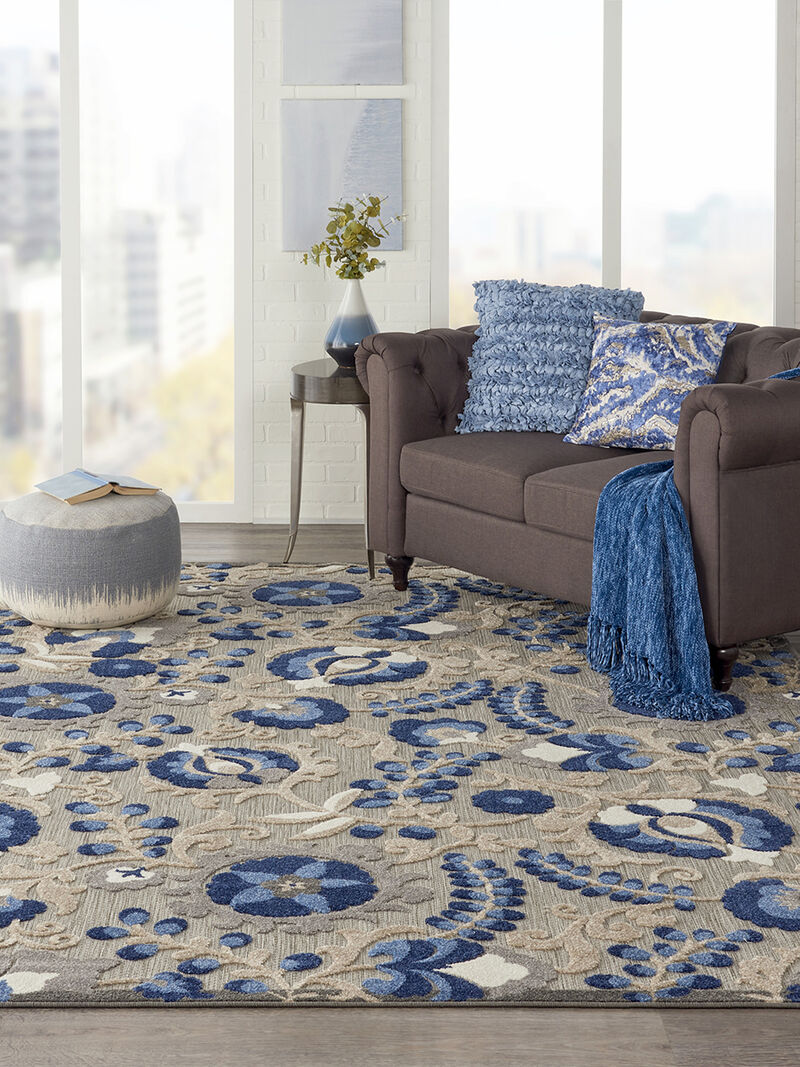 Aloha ALH17 Natural/Blue 9' x 12' Rug