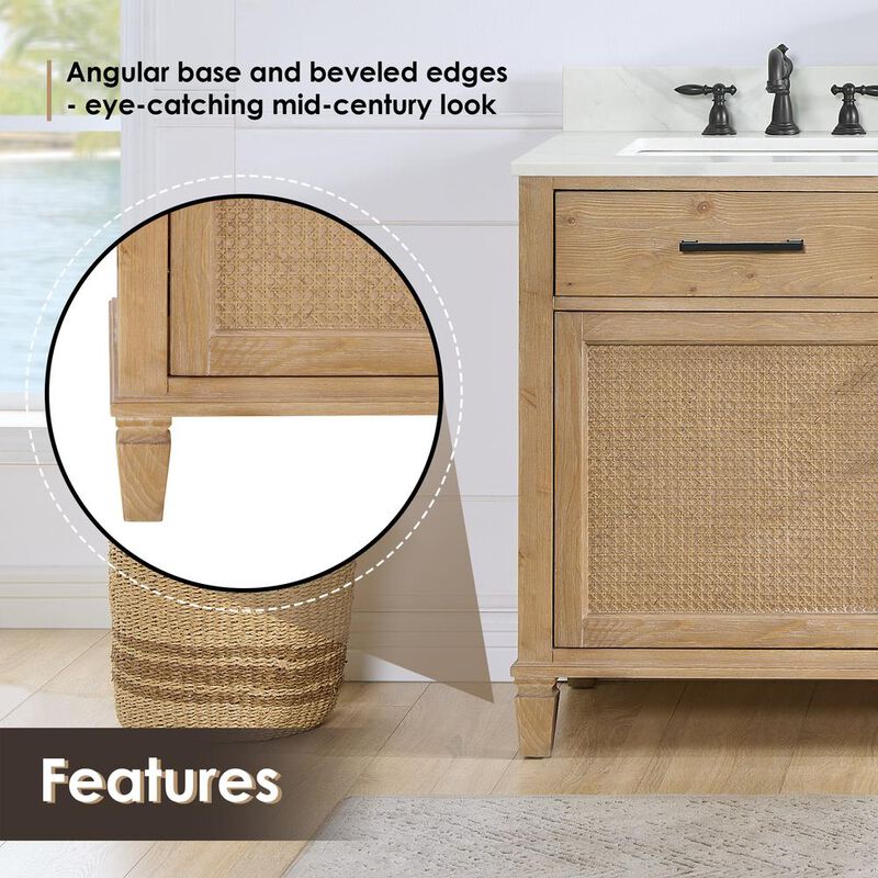 Altair Double Bathroom Cabinet Vanity Base without Top and Sink, no Mirror