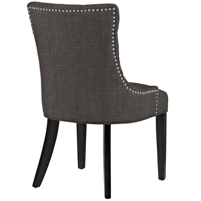 Modway Regent Modern Elegant Button-Tufted Upholstered Fabric With Nailhead Trim, Dining Side Chair, Brown