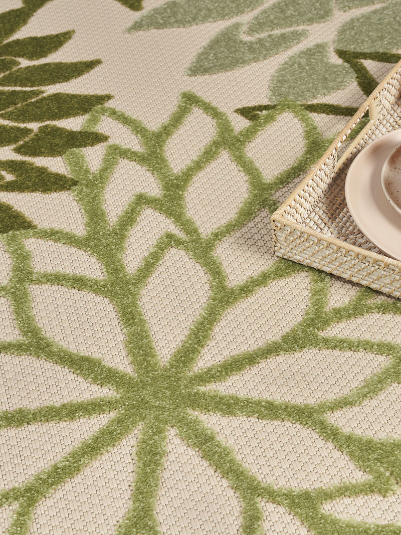 Aloha ALH05 Ivory/Green 3'6" x 5'6" Rug