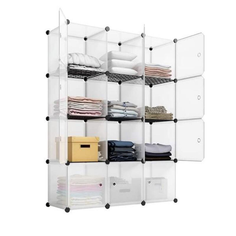 12-Cube Storage Shelf  Bookshelf, Closet Organizer, and Toy Storage Cabinet