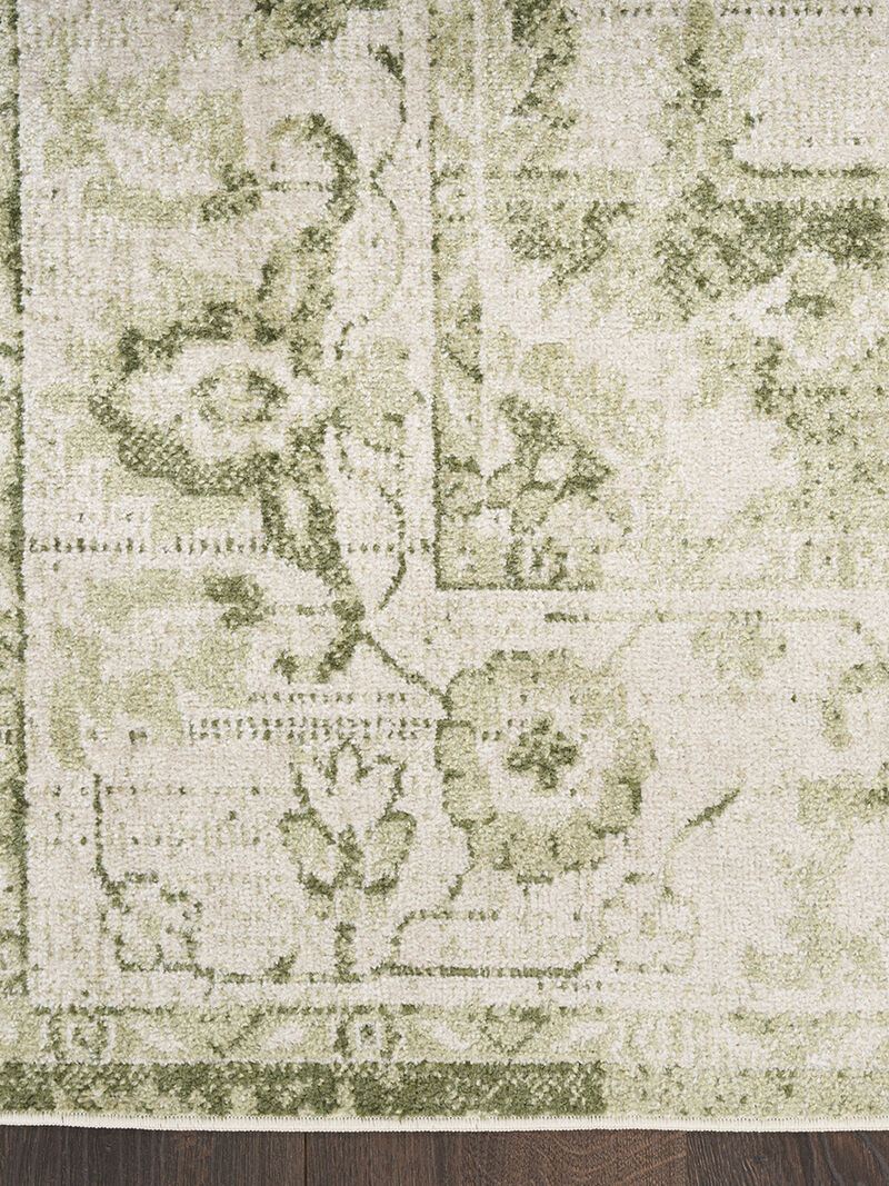 Astra Machine Washable ASW12 Ivory/Green 4' x 6' Rug