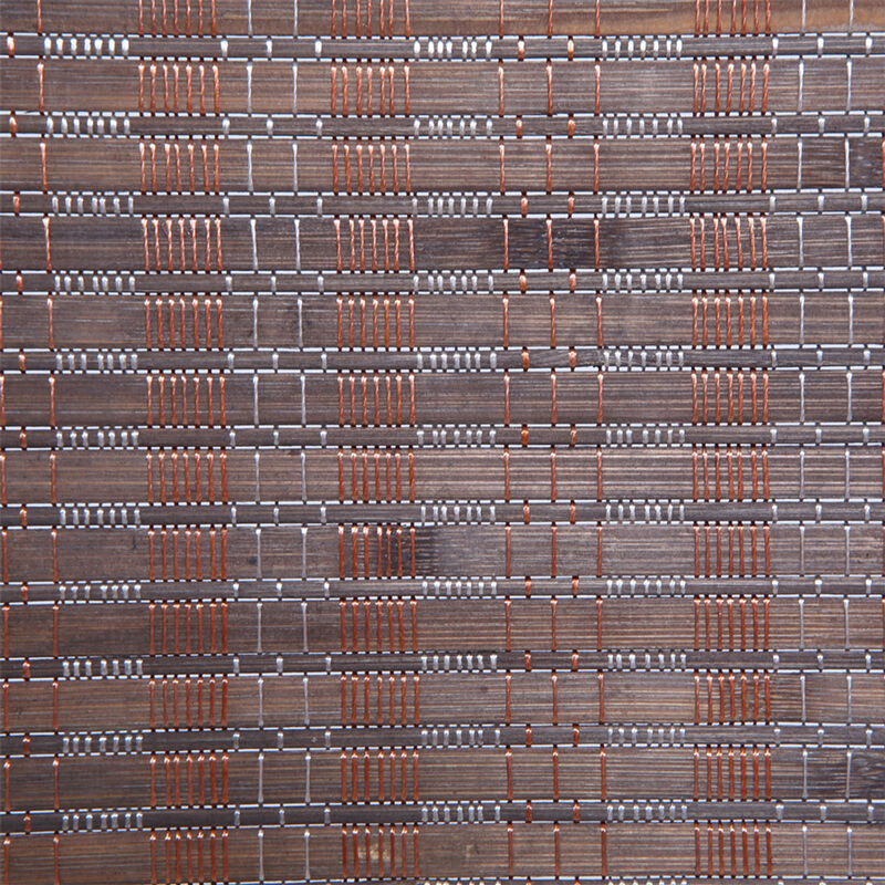 Legacy Decor 8 Panel Room Divider Brown Color Wood and Bamboo Weave